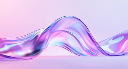 Naklejka premium Abstract iridescent wave surface