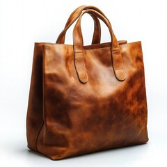 Elegant brown leather tote bag perfect for daily use and stylish outings in any season