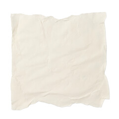 Isolated torn heavy wrapping paper piece rough and irregular