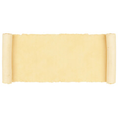 Fototapeta premium Isolated vintage yellowed paper strip with torn edges