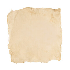 Isolated kraft paper with rough torn edges for a rustic touch