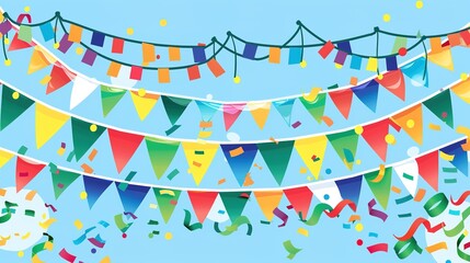 Obraz premium Flag Day Square Background: Gathering the Magnificence of the Square, Spreading a Grand and Solemn Scroll of Flags Flying on the Festival