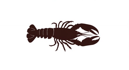 Lobster silhouette graphic design