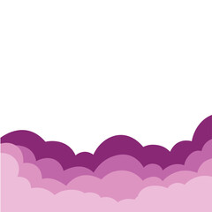 Cloud Corner Border Vector. Cute Decorative Frame Element