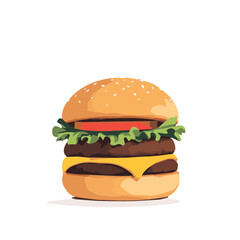 hamburger isolated on white