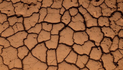 Drought-stricken soil with prominent cracks representing the impact of climate change