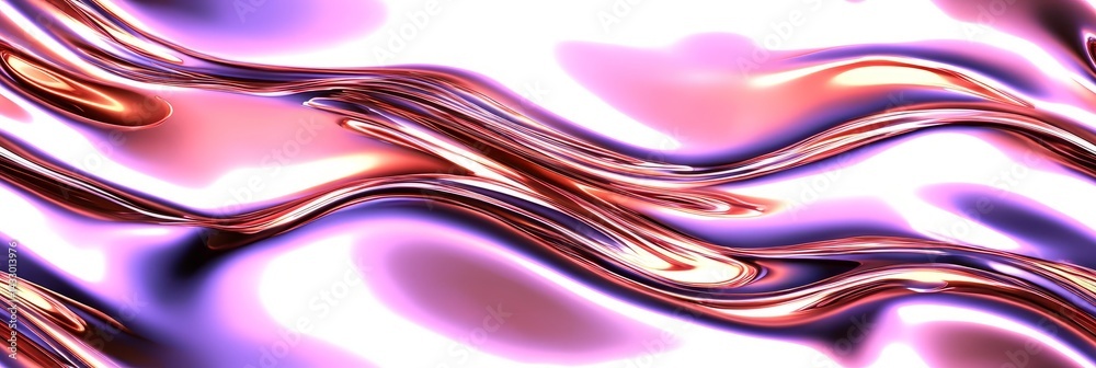 Poster colorful abstract waves flow in a vibrant pattern creating a mesmerizing visual effect at twilight