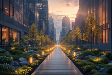 Obraz premium Luminous Pathway to Enterprise Branding and Revenue Evolution