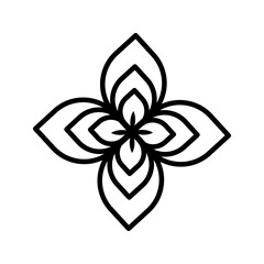 Flower icon on white  background
