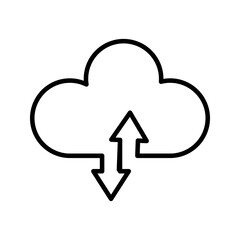 Cloud Data icon on white background