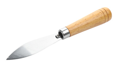 Fototapeta premium Beekeeper’s hive inspection tool with wooden handle, isolated on transparent background