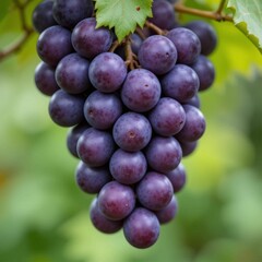 purple grapes hanging from a vine
