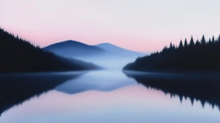 Fototapeta premium Lake reflections at dusk