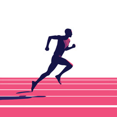runner athlete running on the track