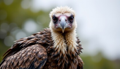 Obraz premium Close-up of a vulture showcasing its unique features and strong presence
