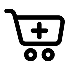 Fototapeta premium Icon representing a shopping cart, ideal for e-commerce or online store applications.