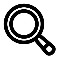 A magnifying glass icon useful for search and analysis in various applications.