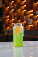 A fresh and delicious drink with syrup