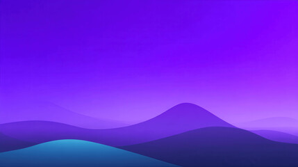 Abstract Purple and Teal Mountain Landscape