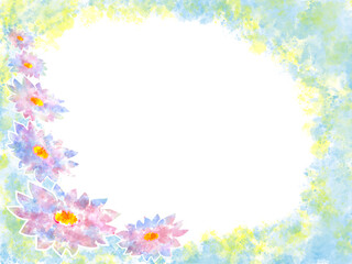 花のイベント宣伝広告用水彩イラスト