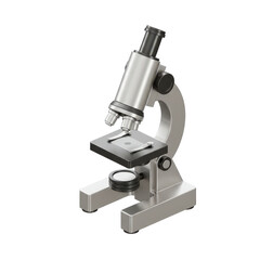 Scientific Microscope in 3D Isometric Design