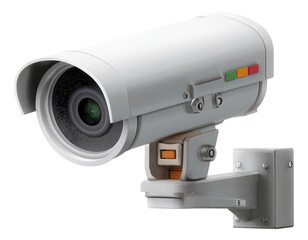 Wall-mounted CCTV security camera for surveillance and monitoring.