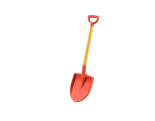 3D Cartoon Red Shovel