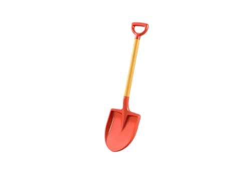 3D Cartoon Red Shovel