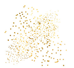 Shiny swirl glittering dust element. PNg Golden on transparent background. Gold confetti with texture splatt.Gold Foil gold splatter  glitter,Gold brush stroke Gold.Elegant design element for greeting