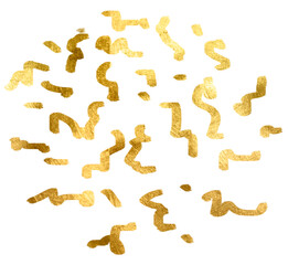 Gold glitter. Golden sparkle confetti. Shiny glittering dust. luxury sparkling PNG Gold element with textured. Gold Foil. Golden brush stroke.Festive background.