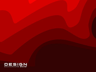Red gradient colorful geometric abstract background and red wave pattern background. Red wave vector abstract background flat design stock illustration. Red Wave Background.