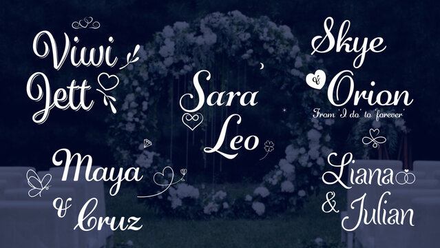 Minimal Wedding Titles
