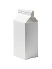 White juice carton pack , isolated on a transparent or white background.