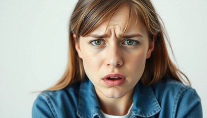 Naklejka premium Woman with concerned expression (3)