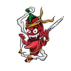 Chili character illustration
