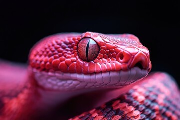 Fototapeta premium Red snake close-up