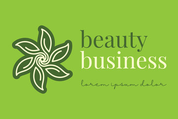 Outlined Flower Beauty Logo 2