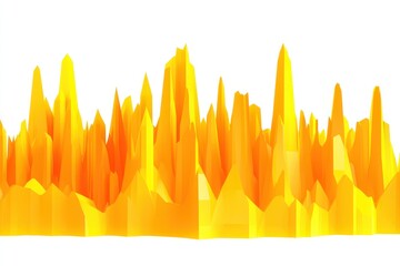 Abstract cityscape, vibrant orange