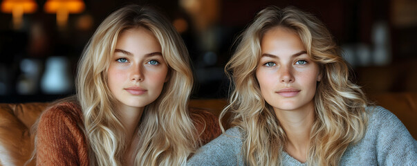 Blonde Twins Realistic Photo