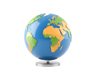 Fototapeta premium Stylized 3D Cartoon Globe of the Earth