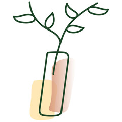 Aesthetic Vase Line Art