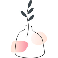 Aesthetic Line Art Vase