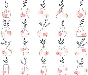 Aesthetic Line Art Vase