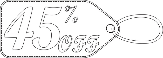 Sale tag line art icon .Various discount stickers, sale badge templates with sale percentage symbols, discount price tag.sales label collection suitable for design promotion media.