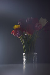 Bouquet of colorful flowers tulip