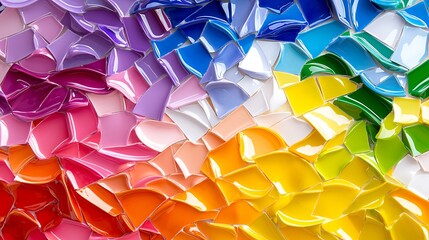 Colorful Ceramic Tile Mosaic Artwork