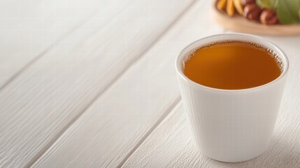 Obraz premium Elegant cup of tea served with a plate of tasty food creating a perfect afternoon delight