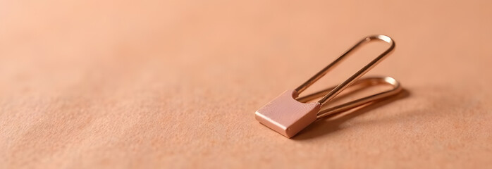 Minimalist Mocha Mousse Banner with Paperclips Office Organization Essentials