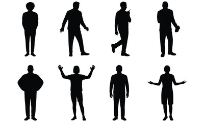 Nine Versatile Silhouettes - Standing, Walking, and Gesturing in Everyday Postures