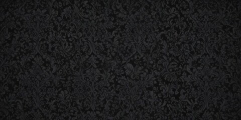 Intricate black damask wallpaper; seamless gothic floral vines , floral, photography, luxury